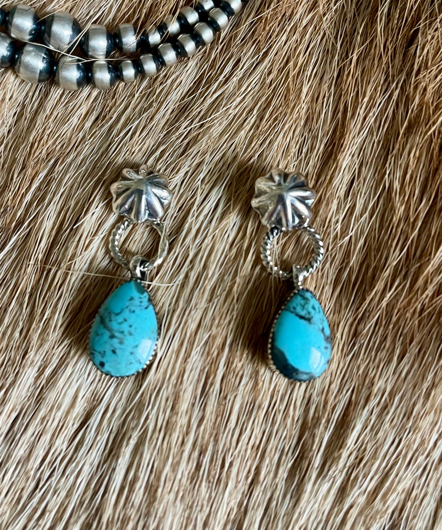 Kingman turquoise drop earrings