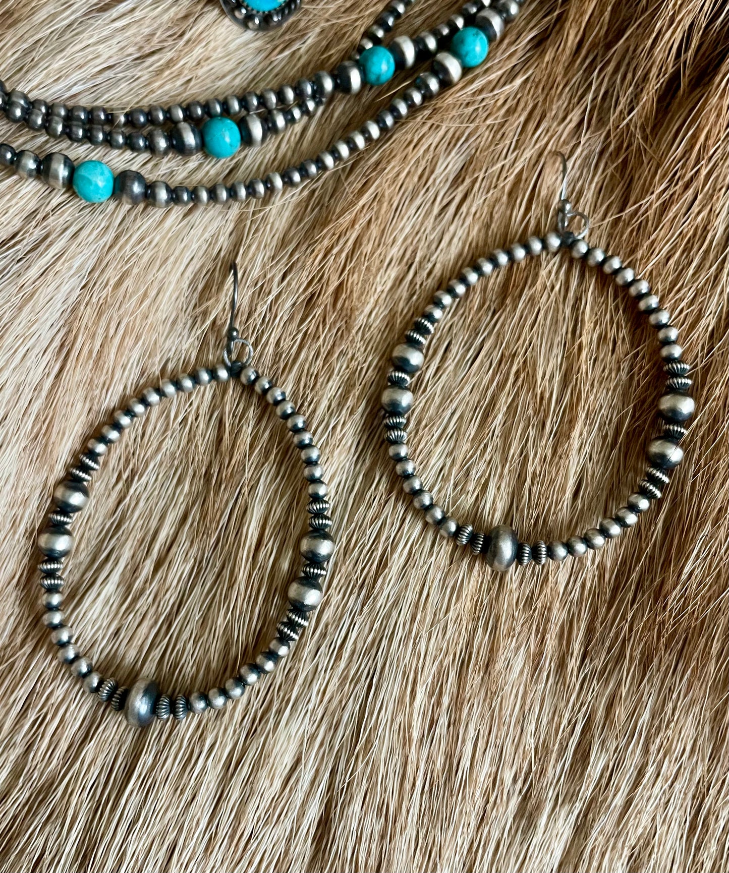 Navajo Pearl hoops