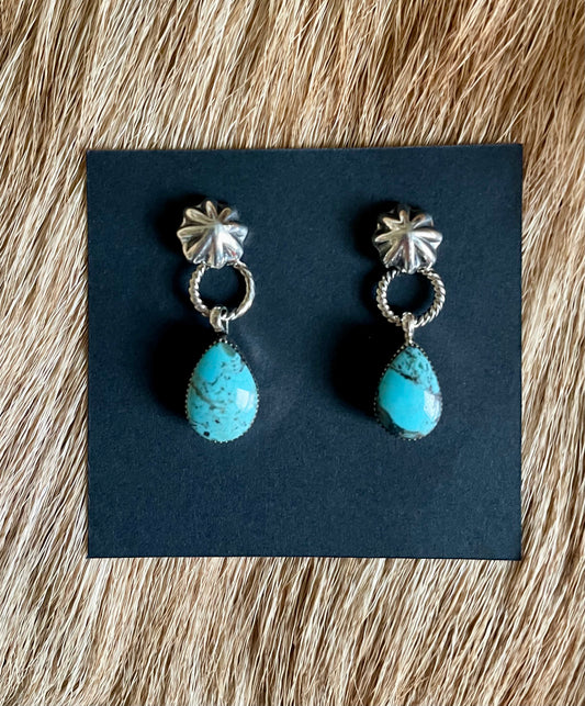 Kingman turquoise drop earrings 