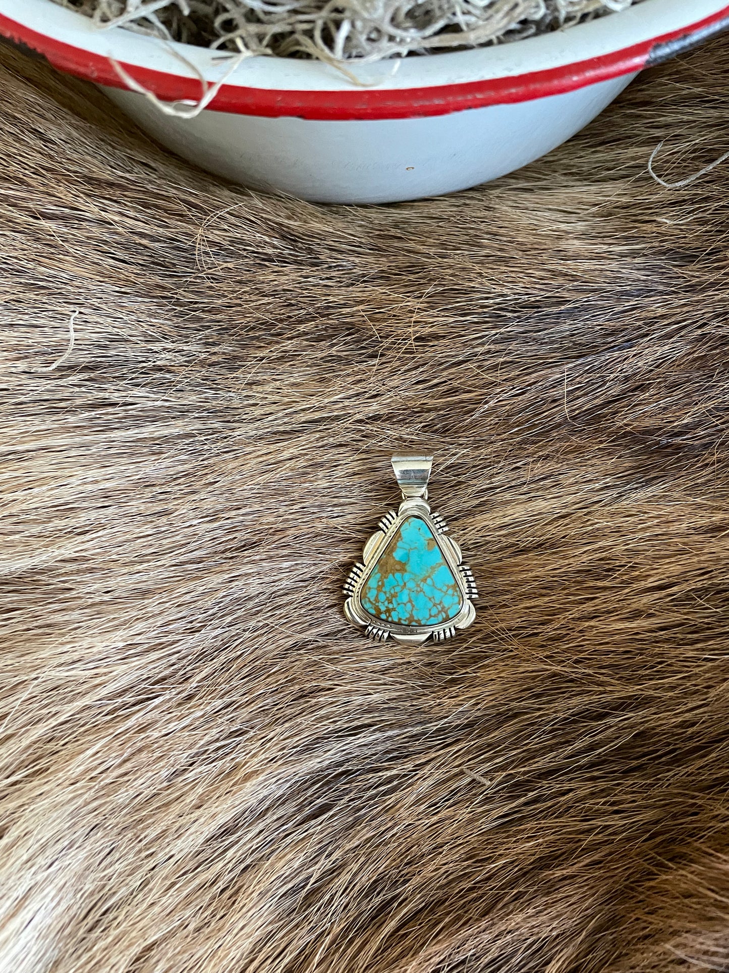 Manasa turquoise and sterling silver pendant