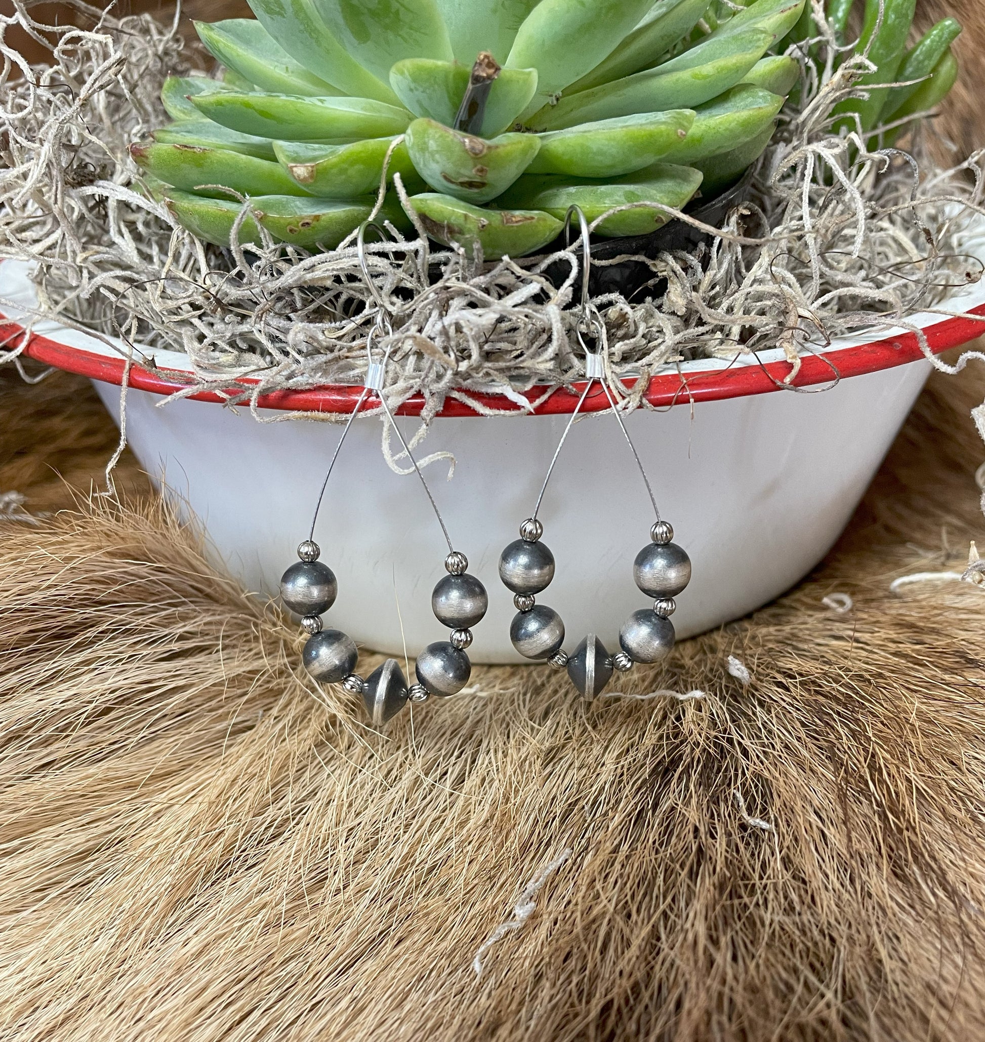 Navajo pearl earrings