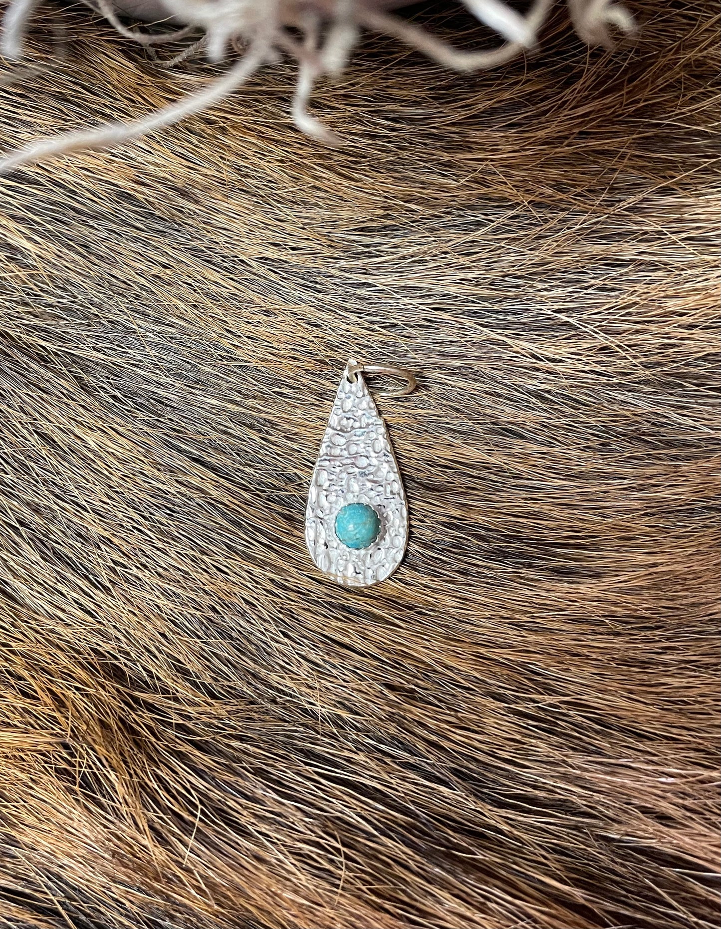 Sterling silver and turquoise drop